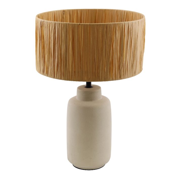 Papper bordslampa brun, Daisy, med brytare