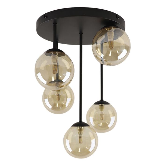 Design taklampa bärnstensfärgad, Stacy