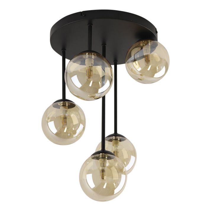 Design taklampa bärnstensfärgad, Stacy