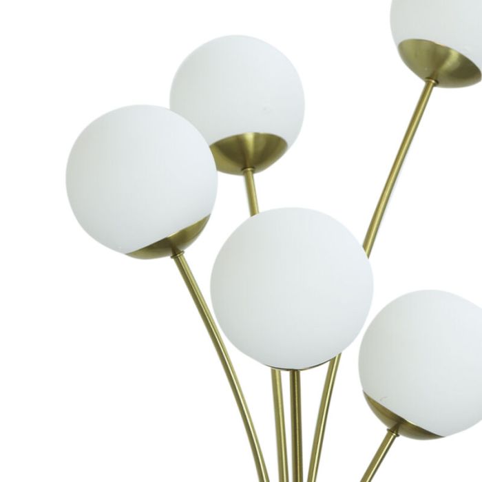 Design golvlampa mässing, Stacy, med brytare