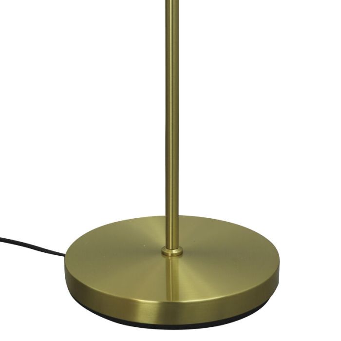 Design golvlampa mässing, Stacy, med brytare