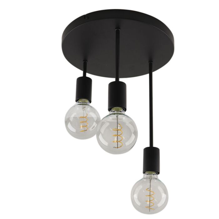 Aluminium taklampa svart, Swen