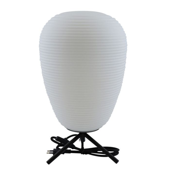 Modern bordslampa vit, Davide, med brytare
