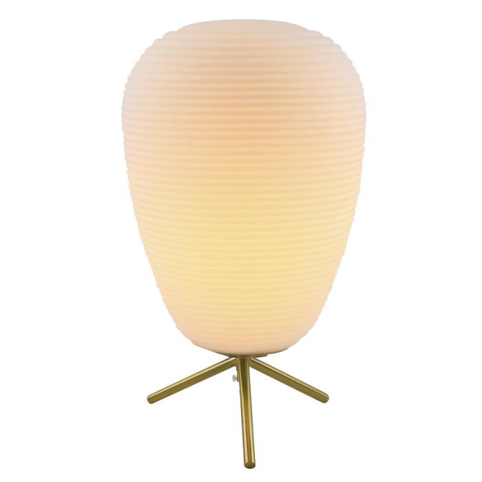 Modern bordslampa vit, Davide, med brytare