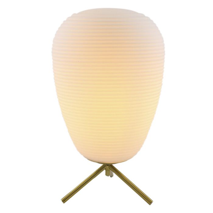 Modern bordslampa vit, Davide, med brytare