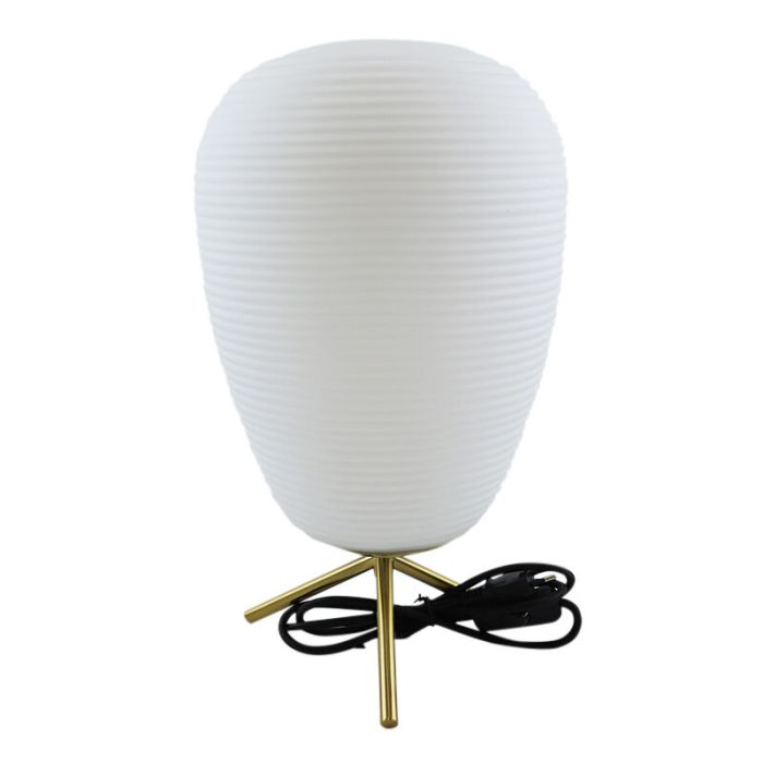 Modern bordslampa vit, Davide, med brytare