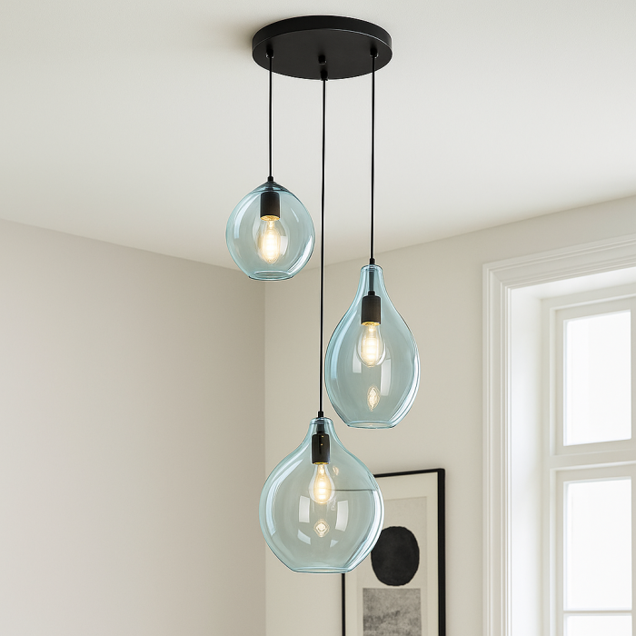 Design fönsterlampa blå, Cees
