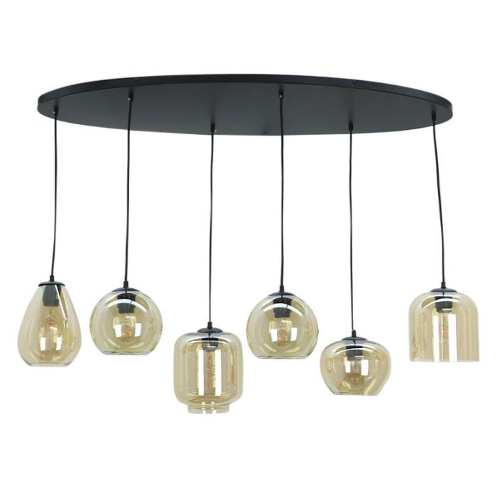 Modern fönsterlampa bärnstensfärgad, Caia