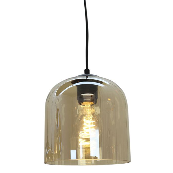Modern fönsterlampa bärnstensfärgad, Caia
