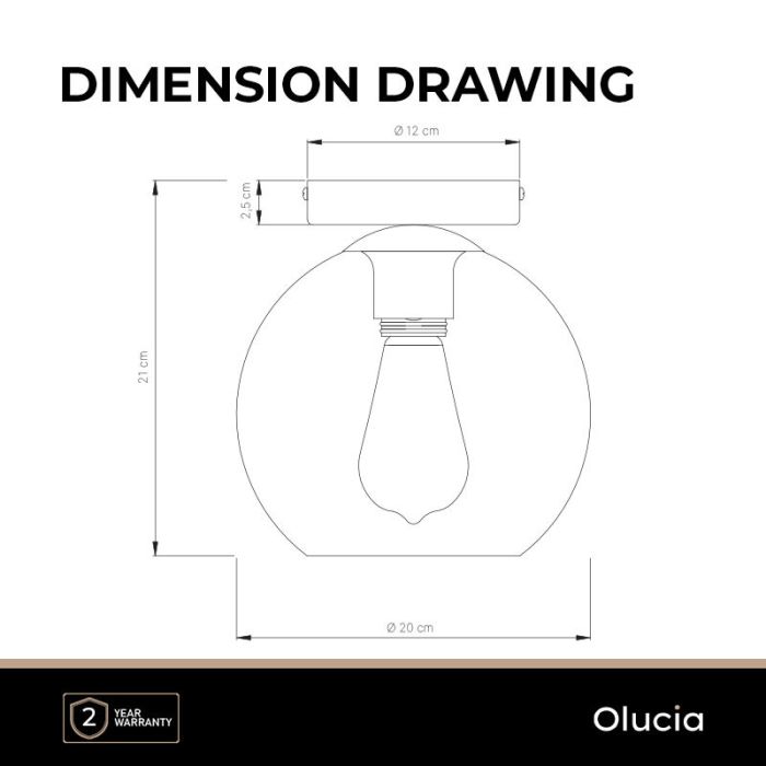 Design taklampa grå, Giada