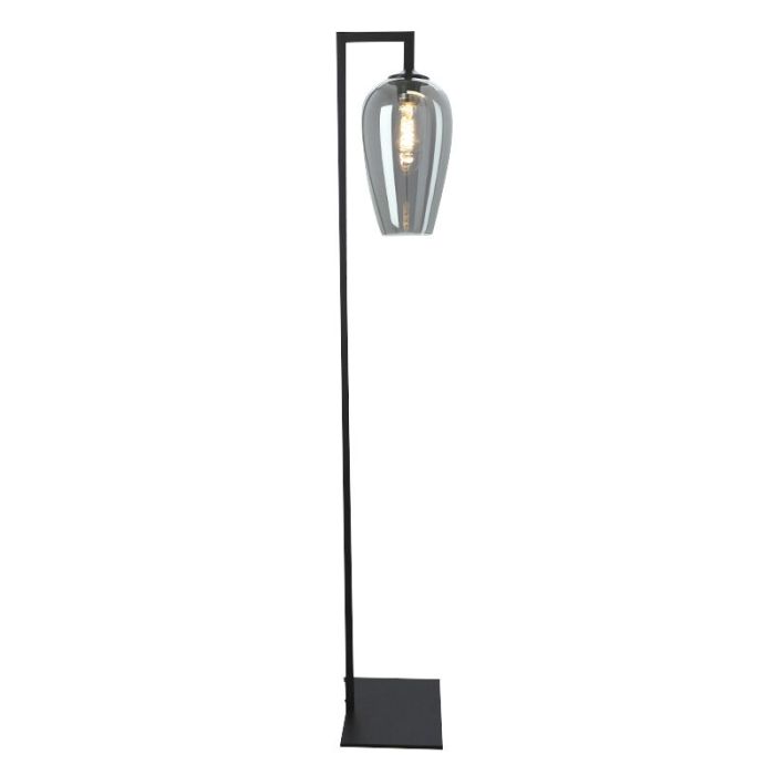 Design golvlampa grå, Andy, med brytare