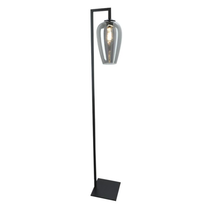 Design golvlampa grå, Andy, med brytare