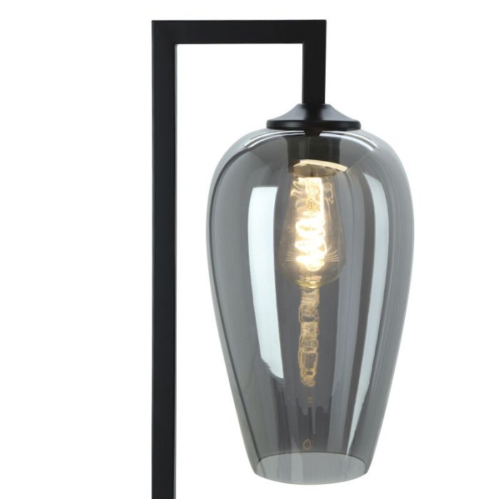 Design golvlampa grå, Andy, med brytare