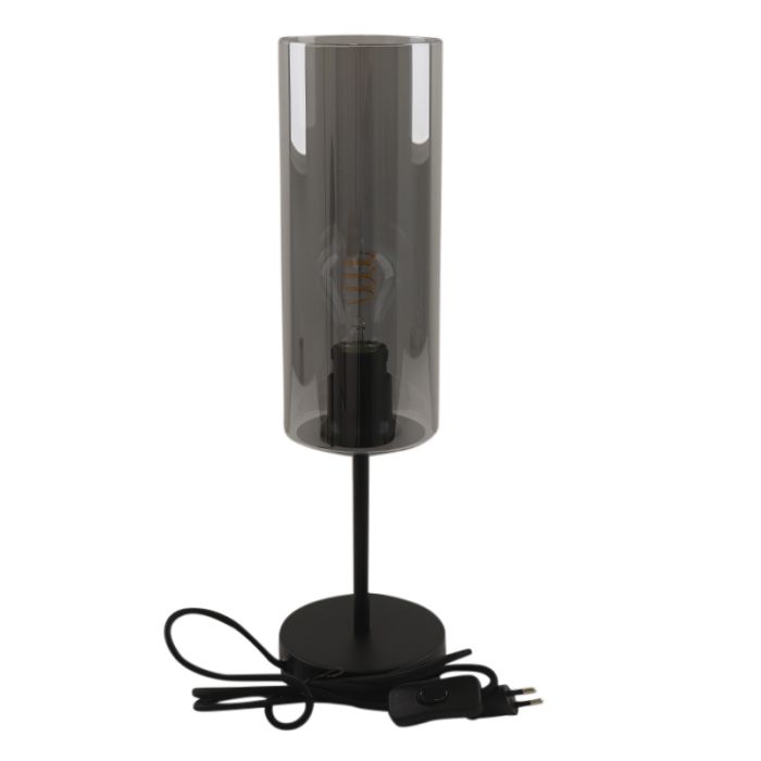 Modern bordslampa grå, Gaya, med brytare