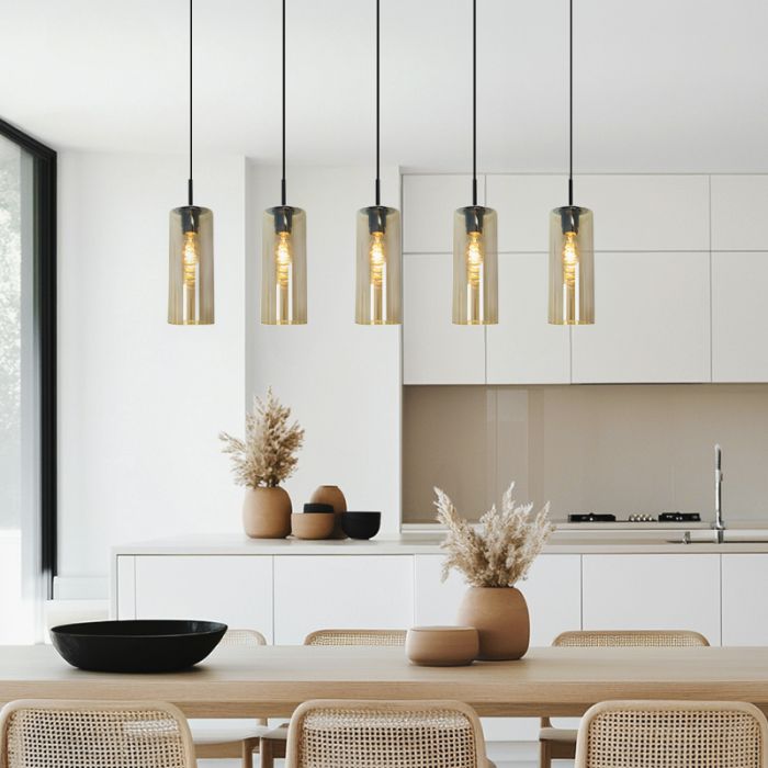 Modern fönsterlampa bärnstensfärgad, Gaya