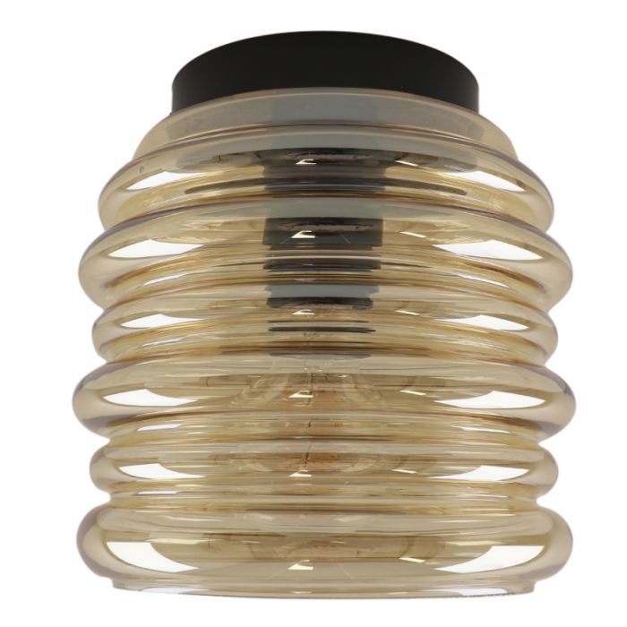 Glas taklampa bärnstensfärgad, Karen