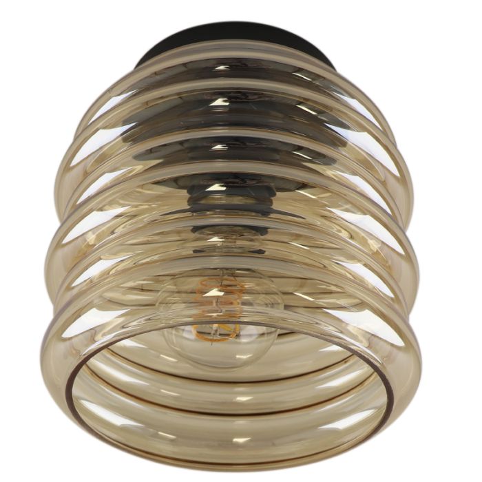 Glas taklampa bärnstensfärgad, Karen