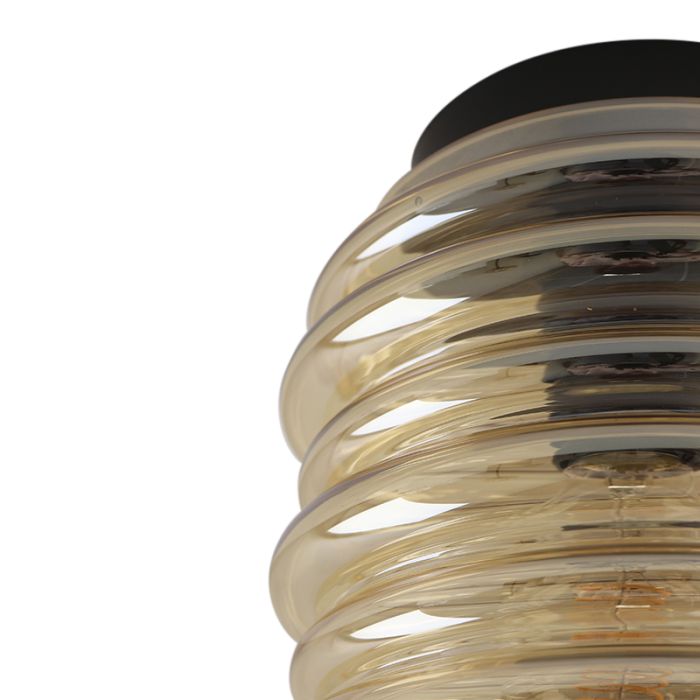 Glas taklampa bärnstensfärgad, Karen