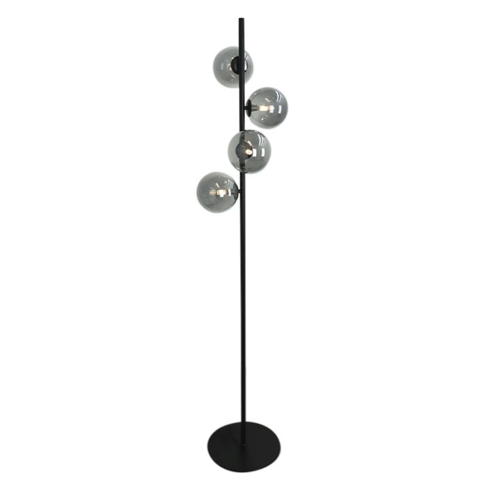 Design golvlampa grå, Remo, med brytare
