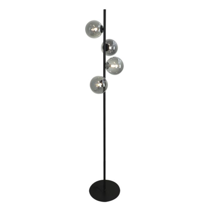Design golvlampa grå, Remo, med brytare