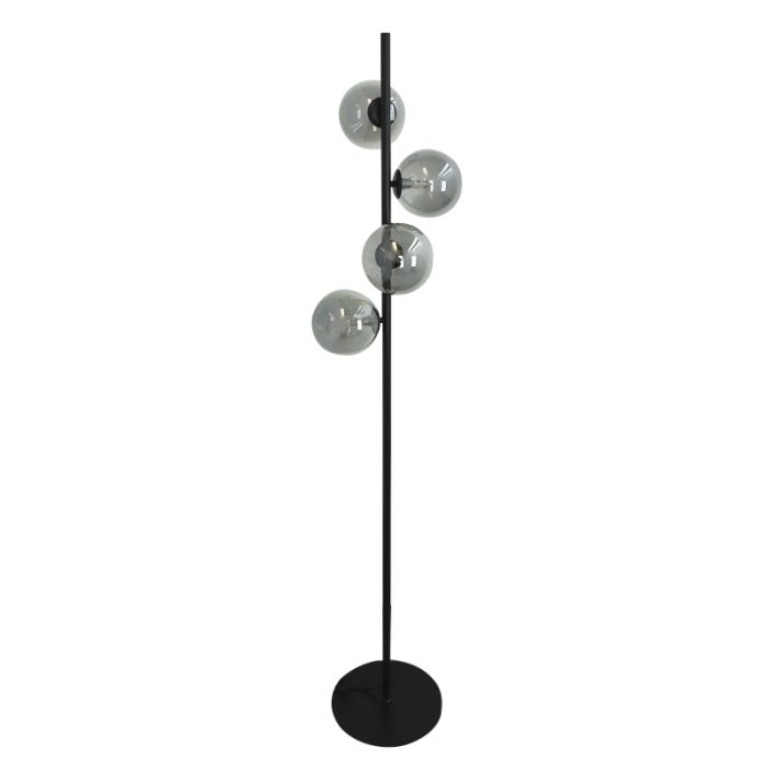 Design golvlampa grå, Remo, med brytare