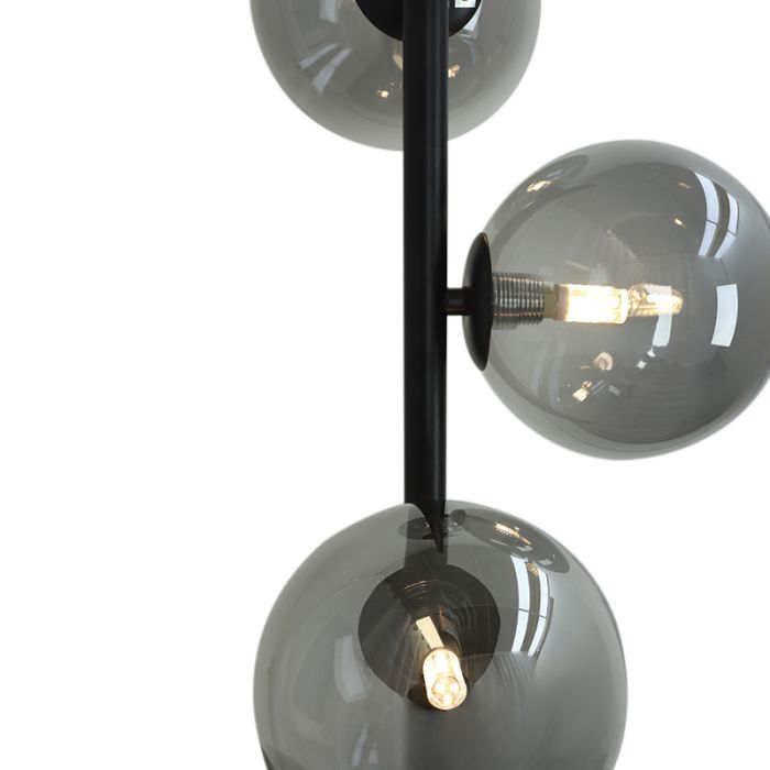 Design golvlampa grå, Remo, med brytare