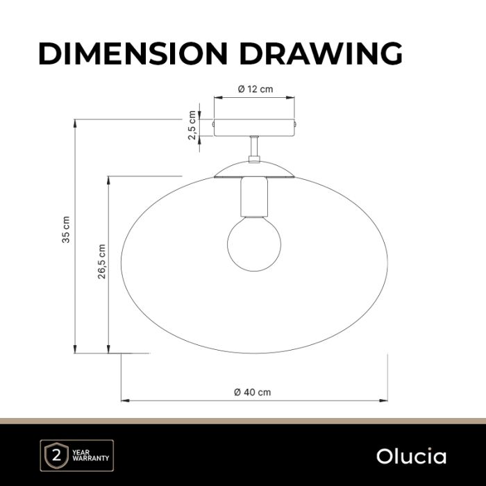 Design taklampa bärnstensfärgad, Kimi