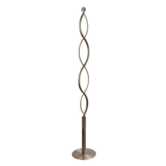 Design golvlampa silver, Kuno, 36W, 3000K LED, 3 stegs dimmer