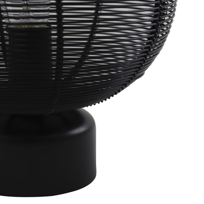 Modern bordslampa svart, Lesly, med brytare