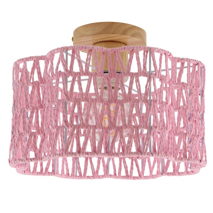 Papper taklampa rosa, Mickey