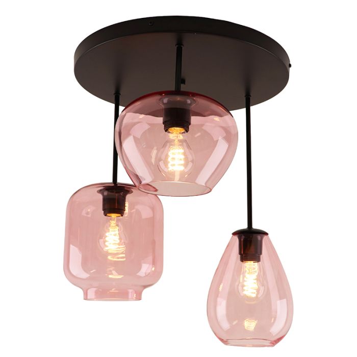 Modern taklampa rosa, Caia