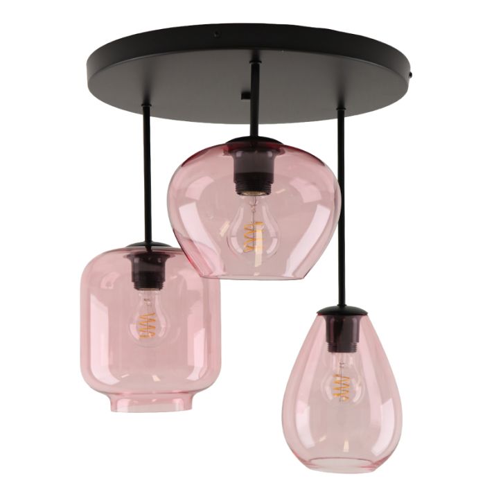 Modern taklampa rosa, Caia