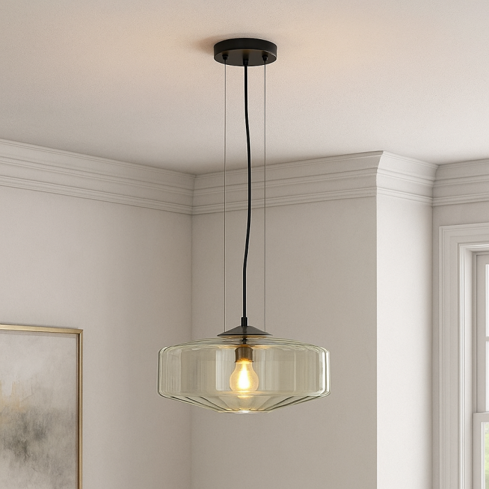 Design fönsterlampa grön, Sevda