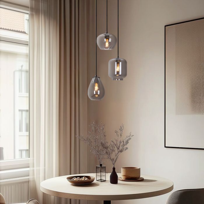 Modern fönsterlampa grå, Caia