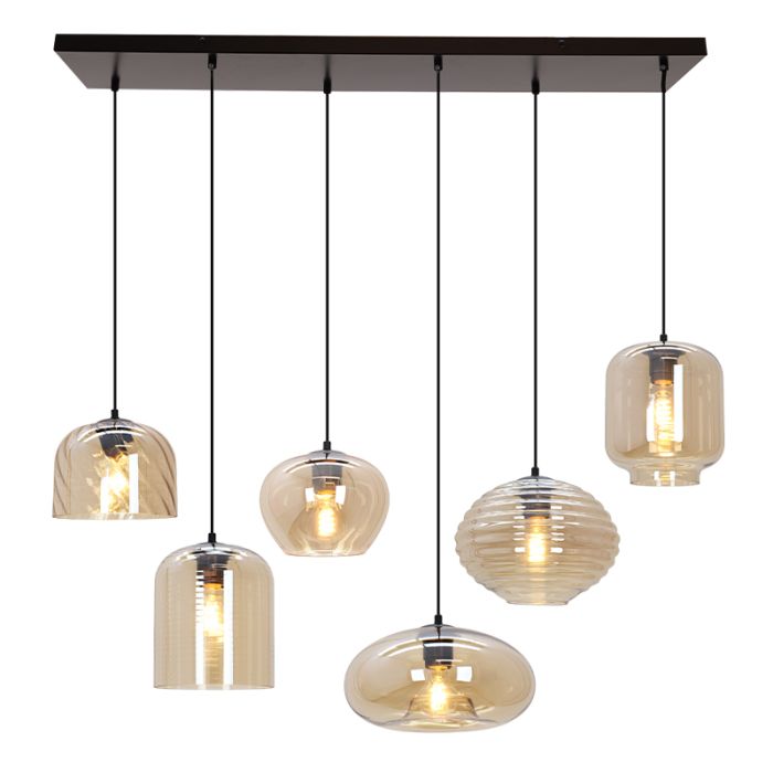 Modern fönsterlampa bärnstensfärgad, Caia