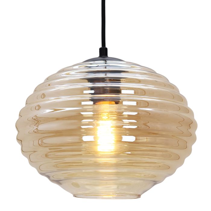 Modern fönsterlampa bärnstensfärgad, Caia