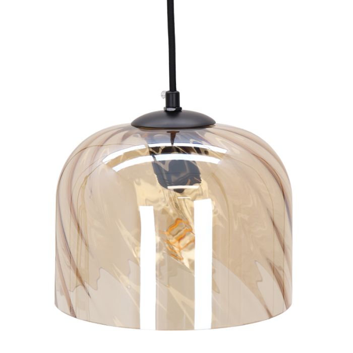 Modern fönsterlampa bärnstensfärgad, Caia