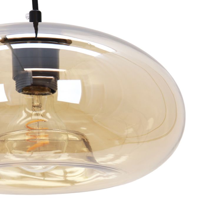 Modern fönsterlampa bärnstensfärgad, Caia