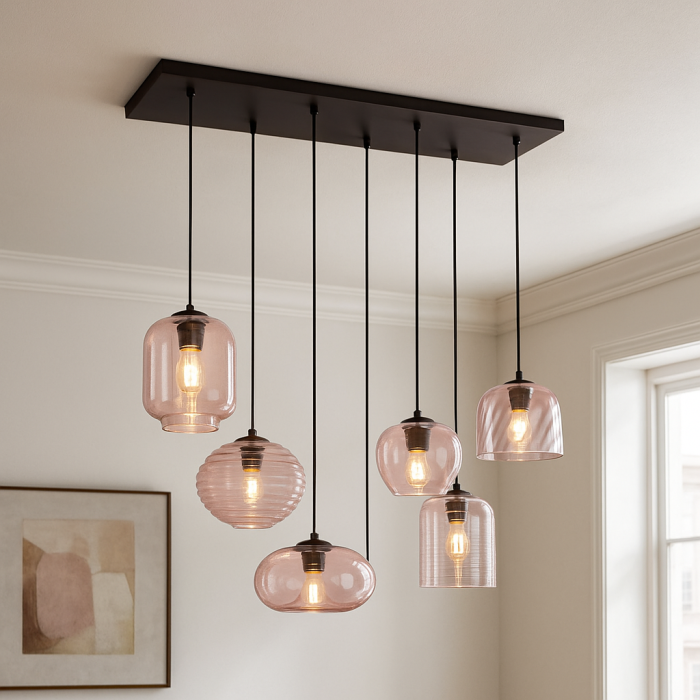 Modern fönsterlampa rosa, Caia