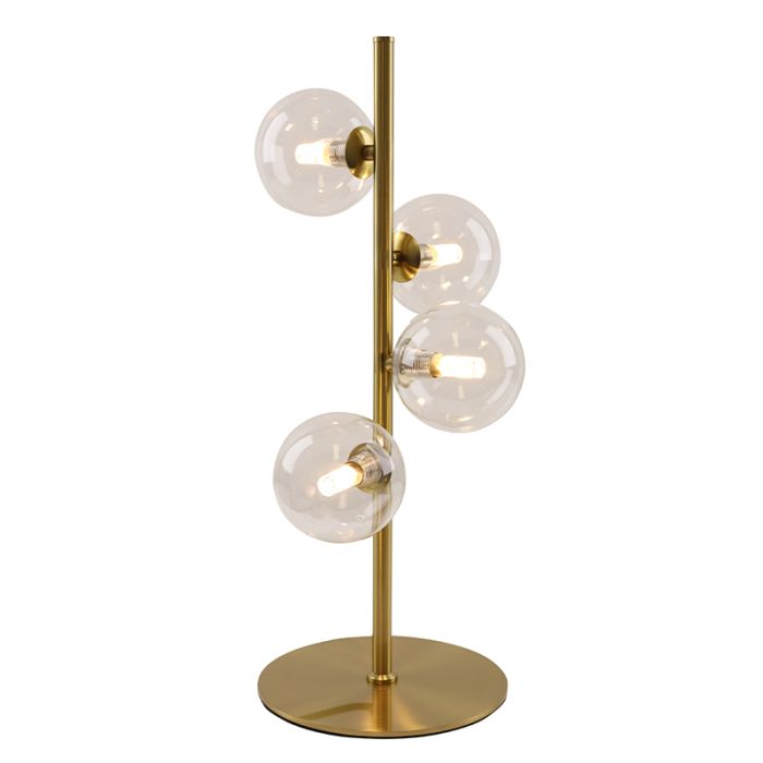 Design bordslampa transparent, Remo, med brytare
