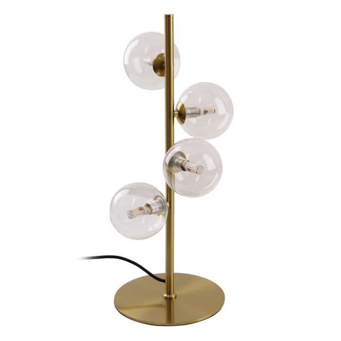 Design bordslampa transparent, Remo, med brytare