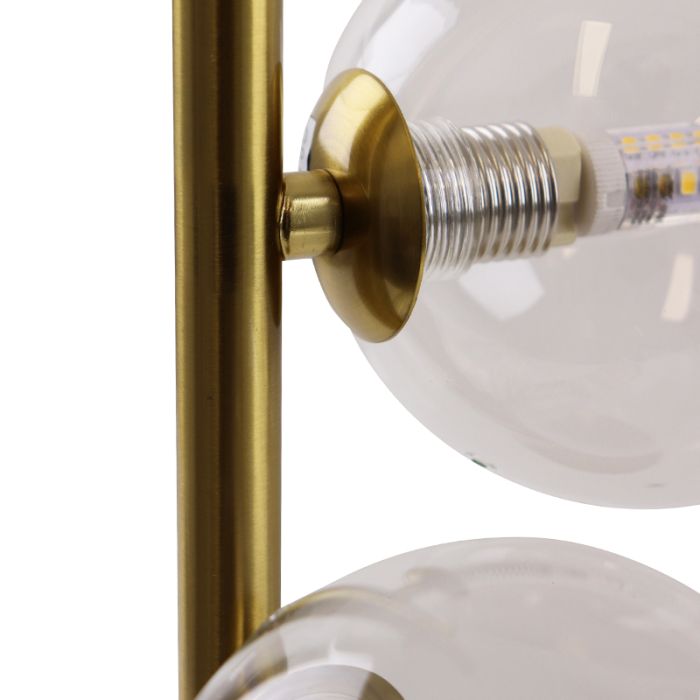 Design bordslampa transparent, Remo, med brytare