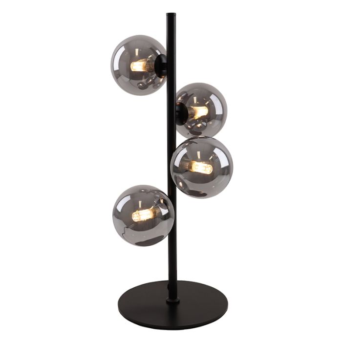 Design bordslampa grå, Remo, med brytare