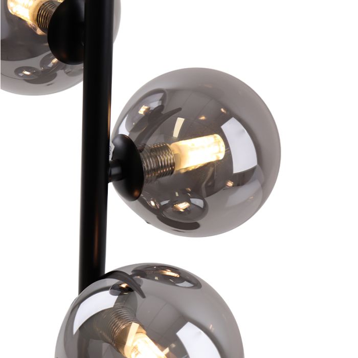 Design bordslampa grå, Remo, med brytare