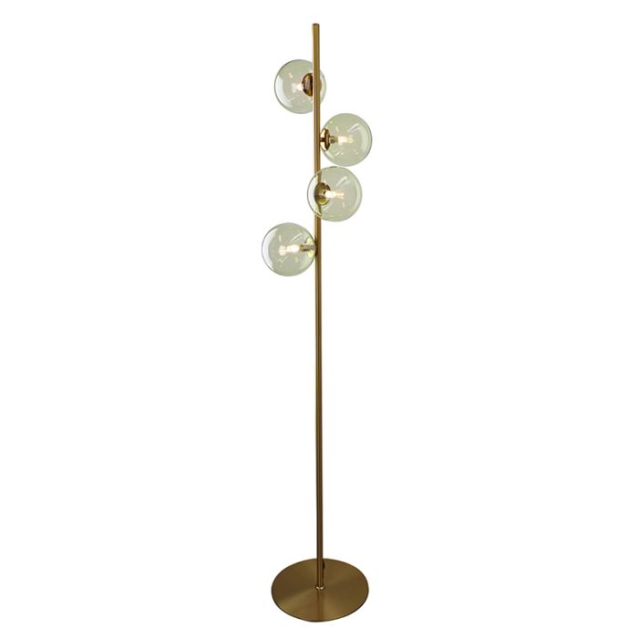 Design golvlampa grön, Remo, med brytare