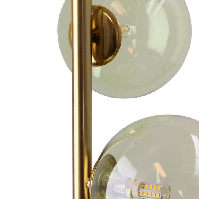 Design golvlampa grön, Remo, med brytare