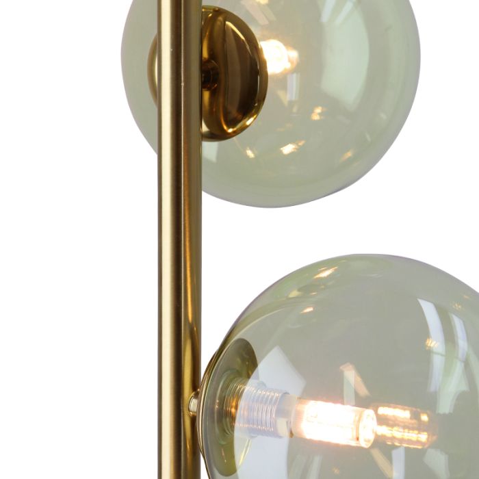 Design golvlampa grön, Remo, med brytare