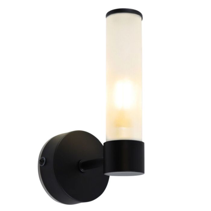 Modern badrumslampa vägg svart, Callum, IP44