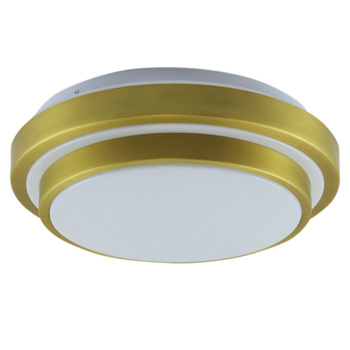 Modern taklampa badrum guld, Jaro, 12W, 3000K LED, IP44