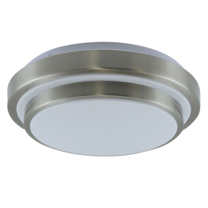 Modern taklampa badrum nickel, Jaro, 12W, 3000K LED, IP44